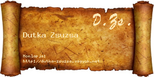 Dutka Zsuzsa névjegykártya
