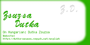 zsuzsa dutka business card